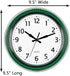 Bernhard Products Retro Wall Clock 9.5 Inch Hunter Green Kitchen 50's Vintage Design Round Silent Non-Ticking Quartz Battery Operated Clocks for Home Office School Classroom Kids Bedroom Living Room