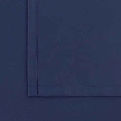 BGment Rod Pocket and Back Tab Blackout Curtains for Bedroom - Thermal Insulated Room Darkening Curtains for Living Room, 42x63 inch, 2 Window Curtain Panels, Navy Blue