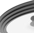 LORESO Silicone Glass Lid Grey Pack of Two - Universal Silicone Glass Lid for Pots Pans & Skillet 8 to 11 Inches, Tempered Glass Lid Steam Vent, Food Safe Silicone, Cool-Touch Handle & Dishwasher safe