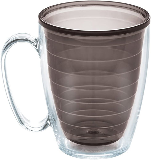 Tervis Made in USA Double Walled Clear & Colorful Tabletop Insulated Tumbler Cup Keeps Drinks Cold & Hot, 16oz Mug, Quartz