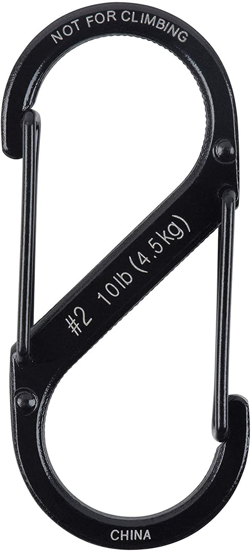 Nite Ize Size-2 S-Biner Dual Carabiner, Stainless-Steel, Black