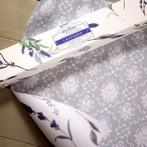 Lavender Scented Drawer Liners for Dresser 8 Sheets, Cabinet Liners for Shelves, Double-Sided Pattern Shelf Paper, Non Adhesive Shelf Liners, Drawer Liners for Bathroom, & Closets 16.5" X 22.8"