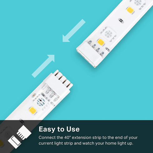 Kasa Smart LED Light Strip Extension KL430E, 16 Color Zones RGBIC, 3.3ft Wi-Fi LED Lights Work with Alexa, Google Home &IFTTT, No Hub Required