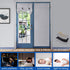 HOMEIDEAS 2 Panels Greyish White Blackout Door Curtains White Privacy French Door Curtains, 26 X 68 Inch Room Darkening Curtains, Thermal Insulated Tie Up Shades Window Curtains for Bedroom