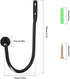 Curtain Holdback, 2pcs Wall Mounted Drapery Tiebacks with Screws, Heavy Duty Metal Decorative Window Drapery Holder Curtain Hook, Black