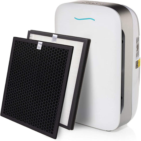 Climestar Premium H13 Grade True HEPA and Activated Carbon Filter Set Compatible Replacement for Alexapure Breeze Air Purifier