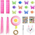BAPHILE Bike Accessories for Kids Girls Bike Bicycle Decorations Including Pink Bike Handlebar Grips, Bike Streamers, Butterfly Bike Wheel Spokes, Flower Bell and Stickers,Rabbit Balloon