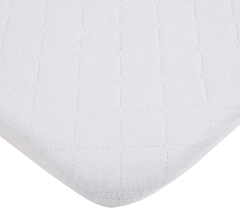 Carter's Water Resistant Quilted Mini Crib Fitted Mattress Pad, White