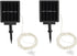 Pure Garden Warm White Outdoor Starry String Solar Powered Fairy 200 LED 8 Lighting Modes for Patio, Backyard, Events, 463.8"x 0.1"x 0.1"