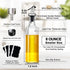 GMISUN 8oz Olive Oil Bottle Dispenser, 4 Pack Leakproof Oil And Vinegar Cruet Set With Clear Glass Oil Bottle, Non-Drip Spouts, Black Caps, Funnel And Labels