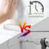 LUXEAR Suction Cup Towel Bar, 24 inches Adjustable Towel Rack, No Drill & Removable Hand Towel Holder with 5 Sliding Hooks, Wall Mounted Towel Bar for Bathroom, Kitchen, Door - White