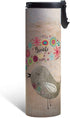 Tree-Free Greetings Good Morning Vacuum Insulated Travel Coffee Tumbler, 17 Ounce Stainless Steel Mug, Cute Inspirational Bird Lover Gift