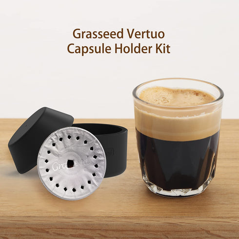 Grasseed Reusable Vertuo Capsule Holder for Nespresso VertuoLine Capsules, Fits for Refill Nespresso Vertuo Pods Reusable Vertuoline Pods