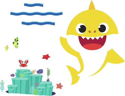 RoomMates RMK4312GM Baby Shark Giant Peel and Stick Wall Decals