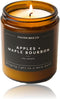 Calyan Wax Soy Wax Candle, Apples & Maple Bourbon Scented Candle for The Home | Premium Candle with Essential Oils | 7.2 oz 57 Hour Burn | Natural Soy Candle in Amber Glass Jar | Aromatherapy, Gift