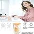 2 Pack Acrylic Qtip Holder Dispenser with Bamboo Lid,Cotton Ball Pad Round Swab Holder Apothecary Bathroom Canister Jars,Clear Plastic Vanity Organizer for Countertop Storage and Organization