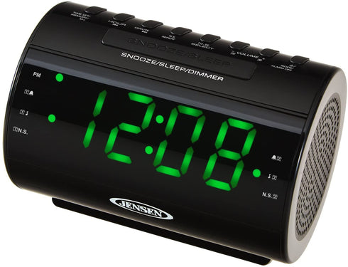 JENSEN JCR-210 AM/FM Digital Dual Alarm Clock Radio with Nature Sounds
