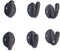 Rustic Cast Iron Coat Robe Door Hooks Set of 6