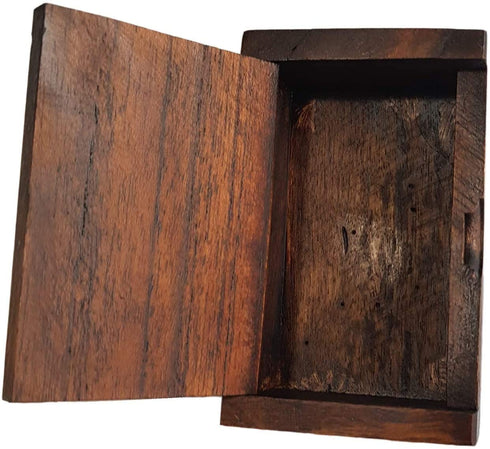 Design by UnseenThailand Vintage Thai Teak Wood Box with Elephants 100% Handmade (Wooden Elephant)