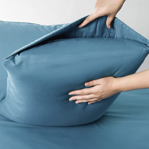 Bedsure Full Size Sheets Set Spa Blue - Soft 1800 Bedding Microfiber Sheets Full Size Bed, 4 Pieces Full Size Bed Sheets