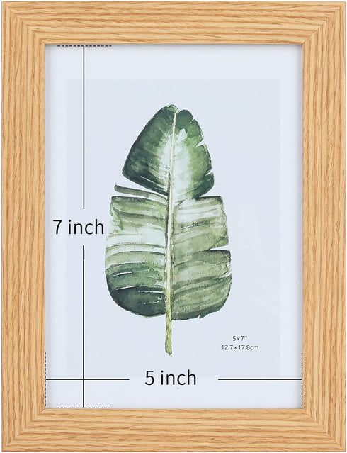 zzjdsl 5x7 picture frame collage set of 9 with Glass Front,Gallery Wall Frame Set,Home&Office Decor Wall Gallery Collage Frames?burlywood