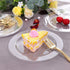 BUCLA 100Pieces Clear Plastic Plates -6.25inch Disposable Salad/Dessert Plates- Clear Premium Hard Plastic Appetizer Plates/Small Cake Plates for Weddings& Parties