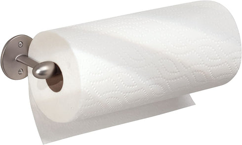 iDesign Orbinni Metal Wall Mounted Paper Towel Holder, Dispenser for Kitchen, Bathroom, Laundry Room, Office, 13.50" x 2.5" x 4", Set of 4 - Satin Silver