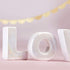 Kate Aspen Iridescent Love Ceramic Bud Set of 4 Vase, One Size, White
