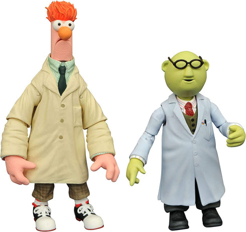 DIAMOND SELECT TOYS The Muppets Best of Series 2: Bunsen Honeydew & Beaker Action Figure Two-Pack, Multicolor