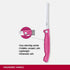 Victorinox Swiss Classic Classic Foldable Paring Knife, Wavy Edge Pink 4.3 in
