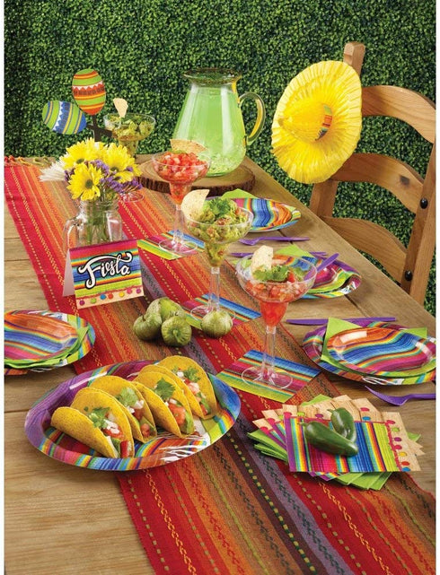 Creative Converting All Over Print Plastic Table Cover, 54 x 102", Serape | 3 Pack