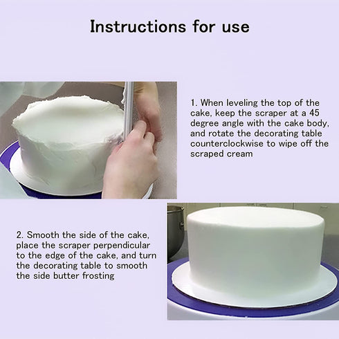 WENMING Cake Scraper Smoother Cake Decorating Comb Set Stainless Steel Cake Icing Smoother Plastic Sawtooth Cake Scraper DIY Decorating Mousse Butter Cream Cake Edge Kitchen Baking Tools(4 Pack)