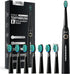 SEAGO Sonic Toothbrush for Adults and Kids, Rechargeable Electric Toothbrushs with 8 Brush Heads,One Charge Last 30 Days, 5 Modes & Smart Timer(M8-Black)