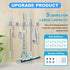 Broom Holder, Mimieyes Mop and Broom Holder Wall Mount,Stainless Steel Broom Organizer Wall Mounted Tools Hanger, Heavy Duty Storage Organization for Home Kitchen Garden Garage Room(5 Racks 4 Hooks)