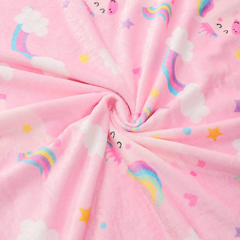 Toneed Soft Throw Blanket for Girls Kids, 50'' x 60'' Fluffy Flannel Warm Blankets for Bed, Plush Washable Decorative Fur Blanket for Room Sofa, Couch and Home Decor