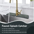 2 Pack of Faucet Absorbent Mat, Drip and Splash Catcher, Kitchen Sink Splash Guard Behind Faucet, Microfiber Kitchen Sink Mat, Kitchen Countertop Drying Mat for Kitchen, Farmhouse and RV, 18'' x 5.9''