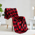 Touchat Fleece Throw Blanket, Buffalo Plaid Flannel Throw Blanket for Couch Sofa Bed, 50'' x 70'' Super Soft Warm Fuzzy Plush Blankets Decor, Lightweight Cozy Travel Camping Blanket (Red & Black)