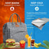 Insulated Lunch Bags for Men Women,Adult Lunch Box Large,Leakproof Lunchbox for Girl,Multi-Pocket Tote Lunch Bag Reusable Cooler Bag for Work, Office, Picnic, Outdoor (Grey)
