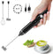 Milk Frother Handheld, Electric Foam Maker with Stainless Whisk 3 Speed for Bulletproof Coffee Extra 16 Pcs Art Stencils