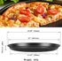 12 Inch Pizza Baking Pan 2 Pack, Middle Size Nonstick Pizza Crisper Apple Pie Pan Oven Baking Tray Platter Heavy Duty Thicken