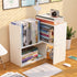 Expandable Wood Desktop Bookshelf Desktop Organizer Office Storage Rack Wood Display Shelf - Free Style Display True Natural Stand Shelf Rack Assembled Bookcase Adjustable Display Rack, White