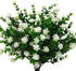 AITISOR Artificial Flowers, Fake Outdoor UV Resistant Plants Faux Plastic Greenery Shrubs Indoor Outside Hanging Planter Home Kitchen Office Wedding, Garden Decor(White)