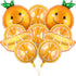 10 Pieces Orange Citrus Foil Balloon Cartoon Fruit Aluminum Foil Balloons Jumbo Birthday Tangerine Balloons for Little Cutie Baby Shower Summer Citrus Themed Boy Girl Birthday Party Decor Supplies