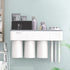 Magnetic Toothbrush Holder Wall Mount Electric Toothbrushes Slots Cosmetic Organizer and Drawer with Phone Holder
