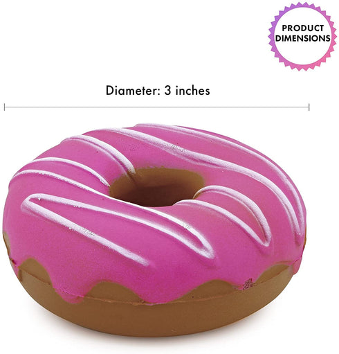 SRENTA 3" Rainbow Novelty Squishy Donut Stress Balls, Squeeze Stress Relief Donuts, Pack of 12
