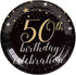 144 Pieces 50th Birthday Party Bundle, Includes Plates, Napkins, Cups, and Cutlery (24 Guests)