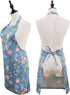 Saukore 2 Pack Floral Aprons for Women, Adjustable Kitchen Chef Aprons with Rose Pattern for Cooking Baking Gardening - Cute Mother's Day, Birthday Gifts for Bakers Mom Wife Grandma