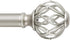 SnugSet | Quick Easy Installation | No Tools Option | 72"-144" Adjustable | 1" Dia. Durable Steel Rod | 4 Brackets Included | Supports Heavy Fabrics | Decorative Nickel Cage Ball Finial