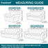 Granbest Modern Couch Cover Stylish Pattern Sofa Covers for 3 Cushion Couch Durable Furniture Protector 1-Piece Sofa Slipcover with Non-Slip Foam Elastic Bottom(Large, Gray)