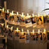 Dimmable 50 Led Photo Clip String Lights with Remote,17.38ft Fairy Lights with Clips for Pictures, 8 Modes Warm White Home/Party/Christmas Decorative Light for Hanging Photo Display Stands